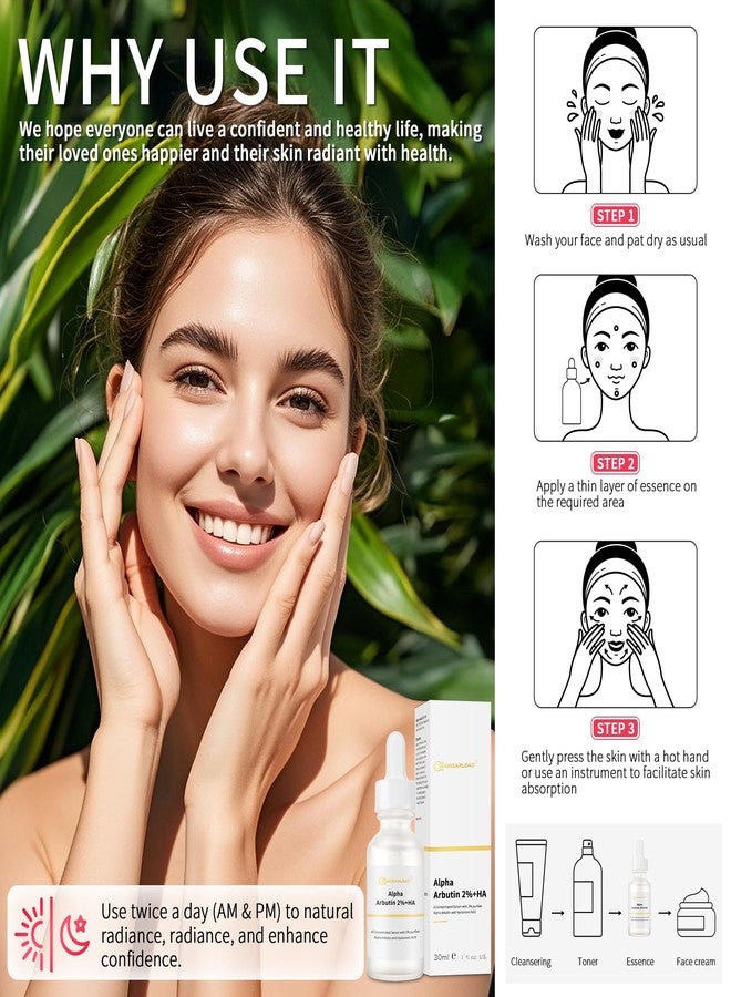CHANGARLOAD Alpha Arbutin 2% Serum for Dark Spots, Acne Scars, Pore Minimizer, Hydration & Removing Pigmentation - Hyaluronic Acid Serum, 1 Pcs 30 ML- 1 Fl Oz - Image 5